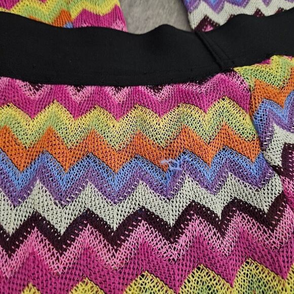 NWT Pretty Damage Chevron Flared Stitch Knit Cover Up Pants - Picture 7 of 7